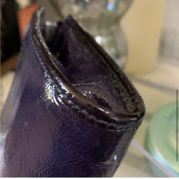 Coach poppy purple patent leather wristlet wallet - Picture 4 of 8